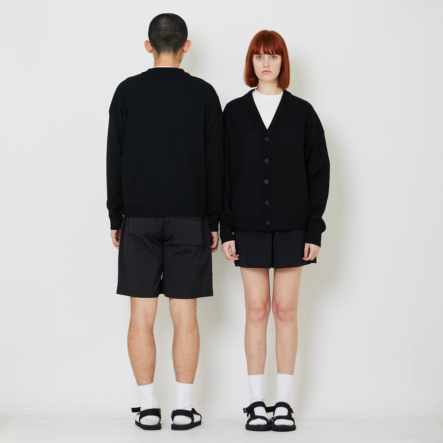 Adult Genderless Oversized Cardigan - Black - SU2408004C