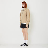 Adult Genderless Cropped Jacket - Latte - SU2408005A