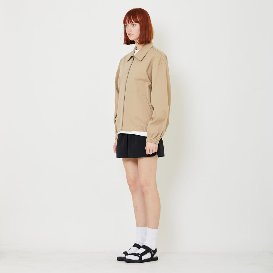 Adult Genderless Cropped Jacket - Latte - SU2408005A