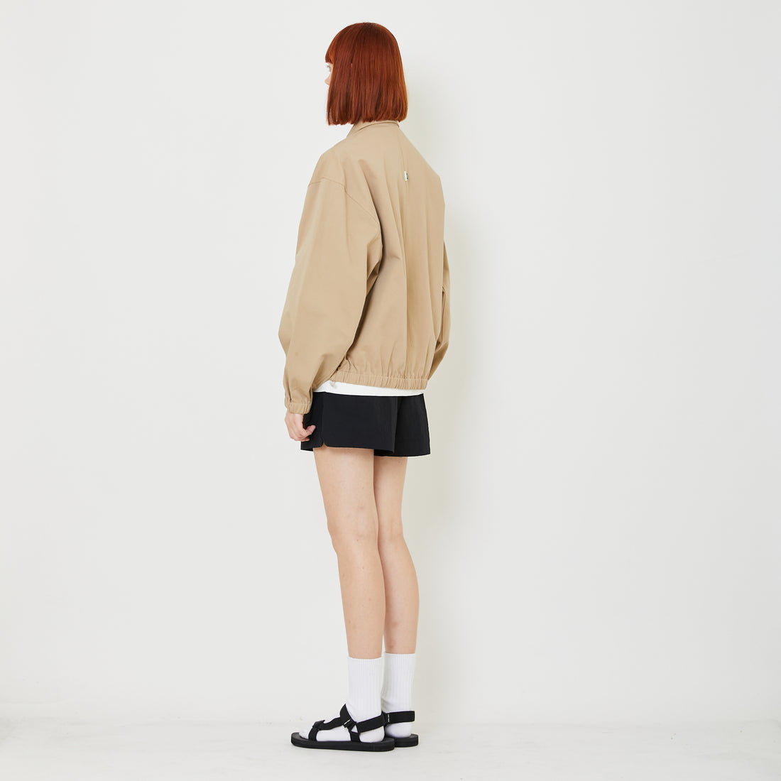 Adult Genderless Cropped Jacket - Latte - SU2408005A