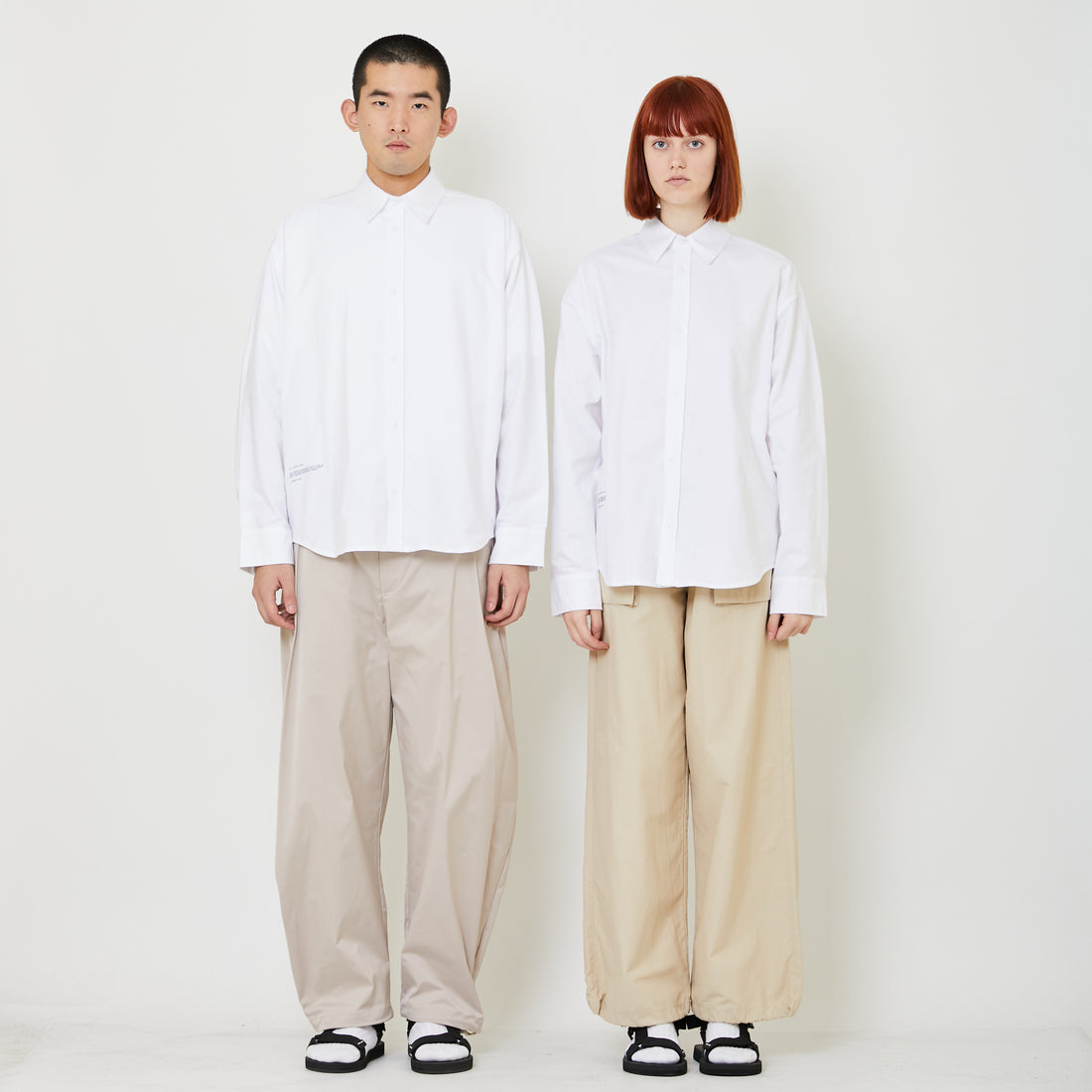 Adult Genderless Oversized Shirt - Off White - SU2408006A