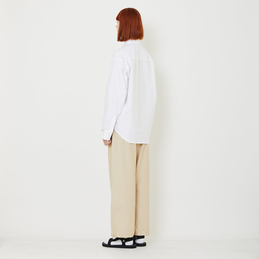 Adult Genderless Oversized Shirt - Off White - SU2408006A