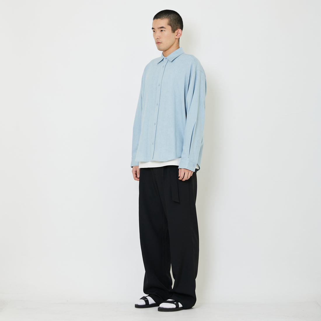 Adult Genderless Oversized Shirt - Blue - SU2408006C