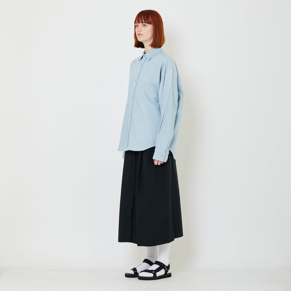 Adult Genderless Oversized Shirt - Blue - SU2408006C