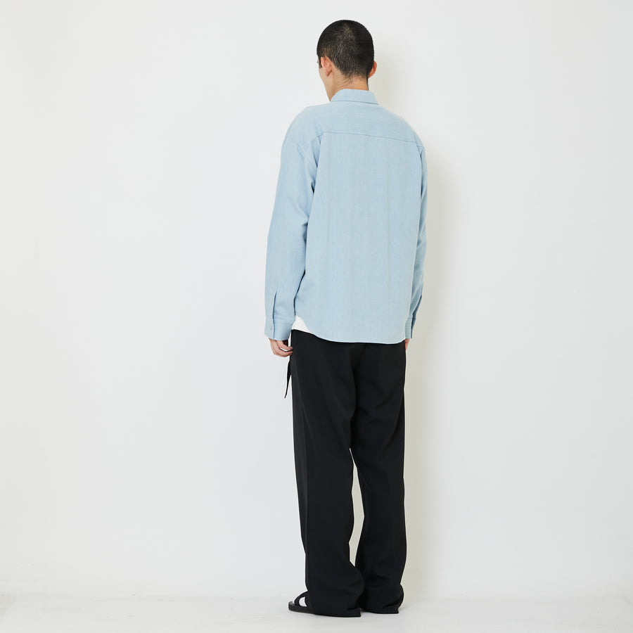 Adult Genderless Oversized Shirt - Blue - SU2408006C