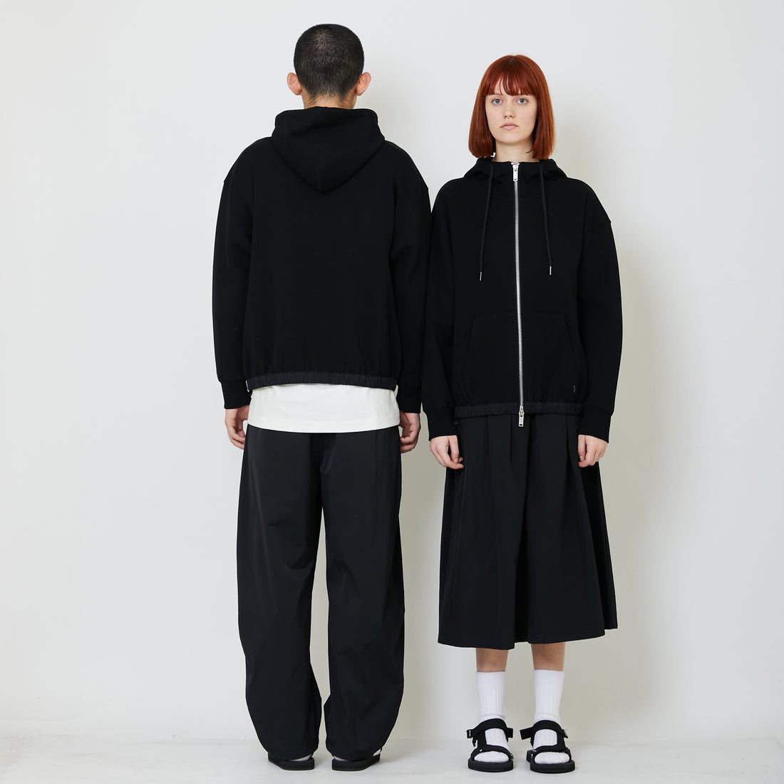 Adult Genderless Oversized Jacket - Black - SU2408007B