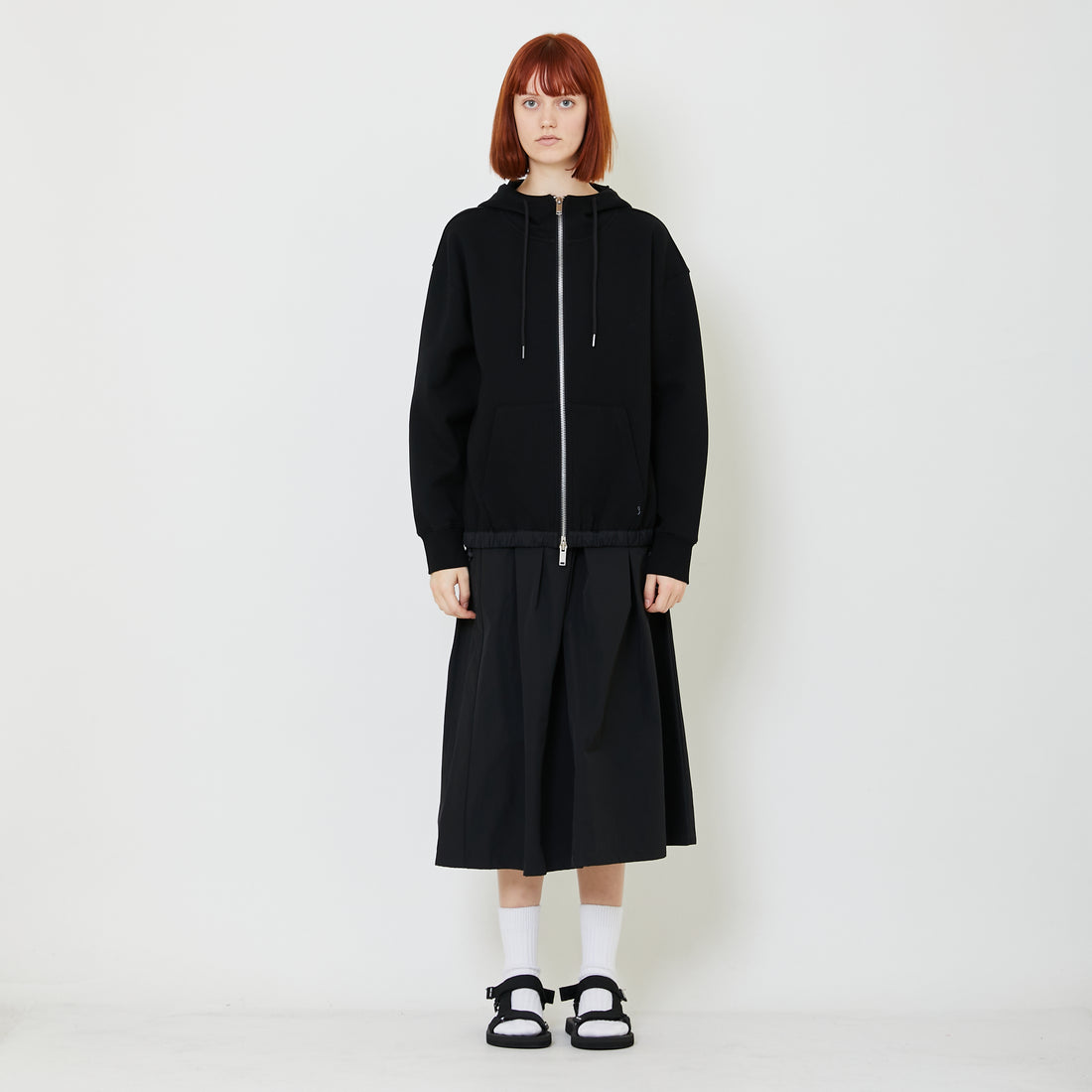 Adult Genderless Oversized Jacket - Black - SU2408007B