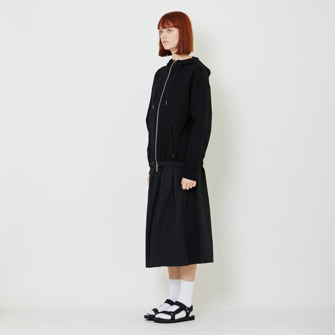 Adult Genderless Oversized Jacket - Black - SU2408007B