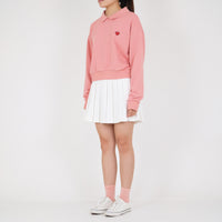 Women Polo Sweatshirt - Pink - SW2305062B