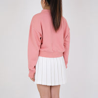 Women Polo Sweatshirt - Pink - SW2305062B