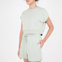 Women Cropped Top - Light Green - SW2211560C