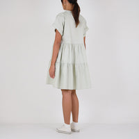 Women Tiered Dress - Light Green - SW2212579C