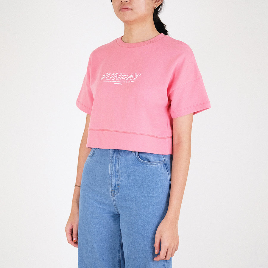 Women Cropped Top - Dark Pink - SW2301004D