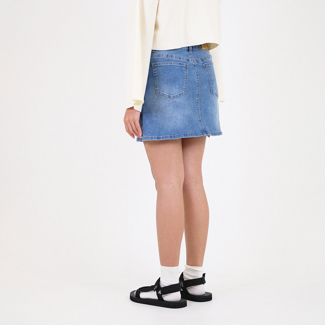 Women Denim Skirt - Light Blue - SW2307087A