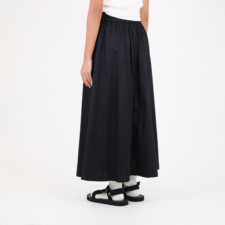 Women Maxi Flare Skirt - Black - SW2308099B