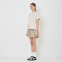 Women Pleated Shorts With Belt - Khaki - SW2401010A