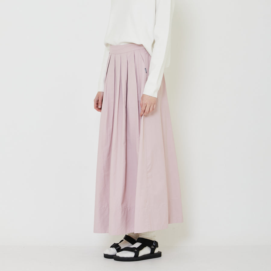 Women Nylon Maxi Skirt - Dusty Purple - SW2401013A