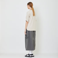 Women Nylon Maxi Skirt - Grey - SW2401021D