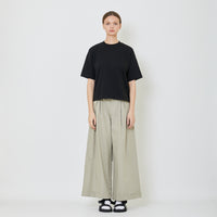 Women Pleated Wide-Leg Pants - Khaki - SW2402036A