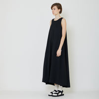 Women Nylon Maxi Dress - Black - SW2402040B