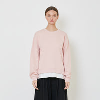 Women Oversized Combined Top - Dusty Pink - SW2403030A