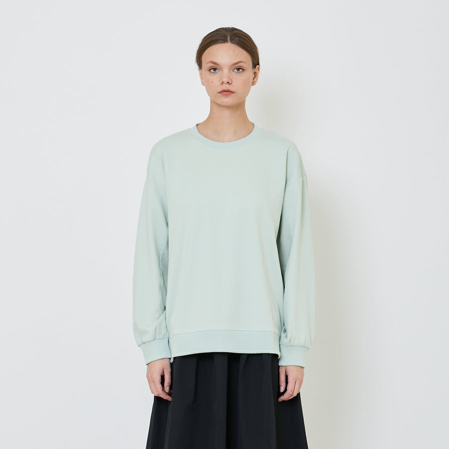 Women Oversized Combined Top - Light Green - SW2403048C