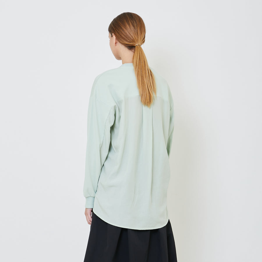 Women Oversized Combined Top - Light Green - SW2403048C