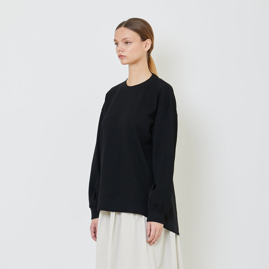 Women Oversized Combined Top - Black - SW2403048D