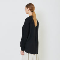 Women Oversized Combined Top - Black - SW2403048D