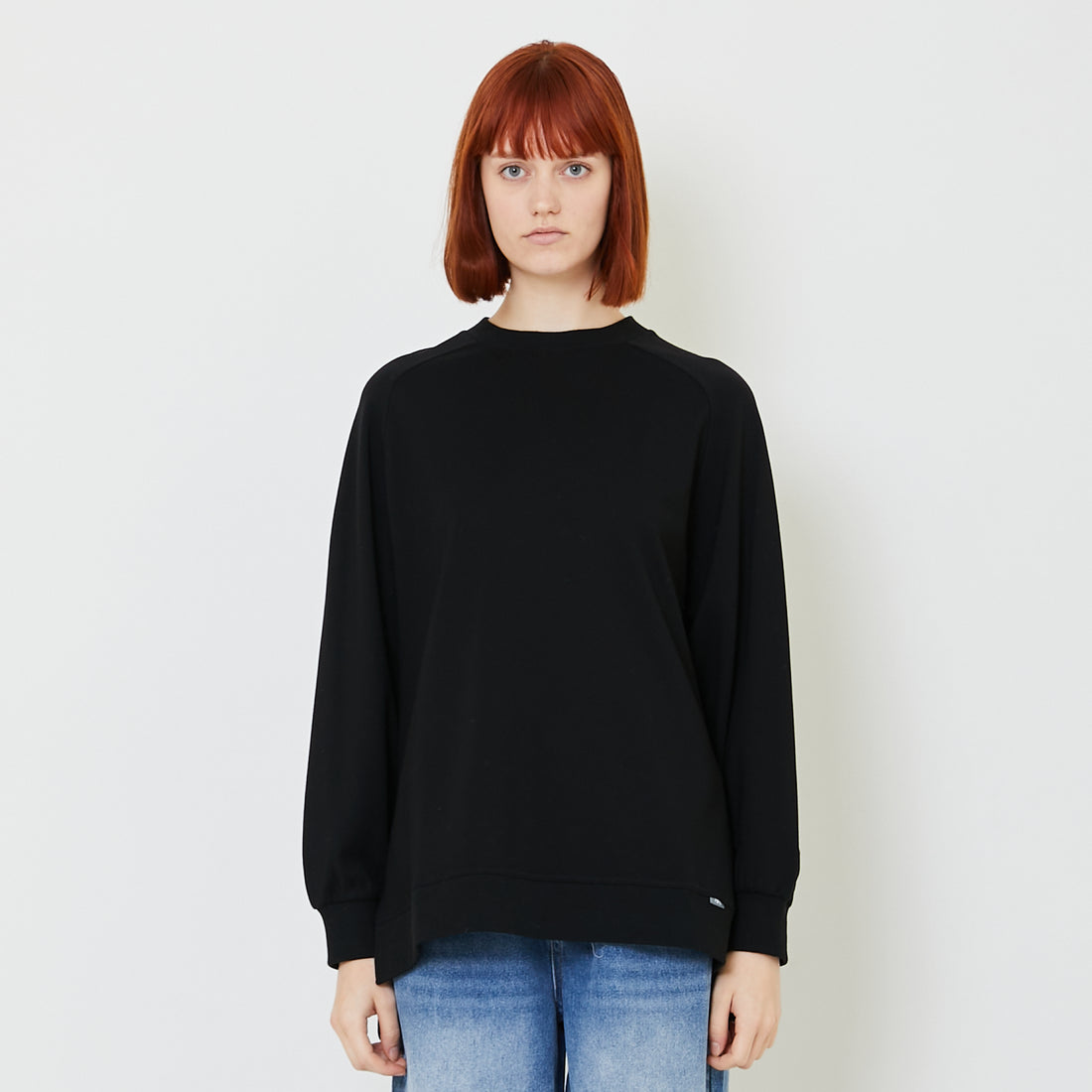 Women Raglan Sleeve Top - Black - SW2407083B