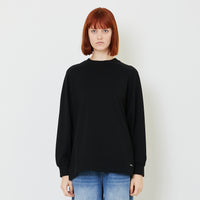 Women Raglan Sleeve Top - Black - SW2407083B