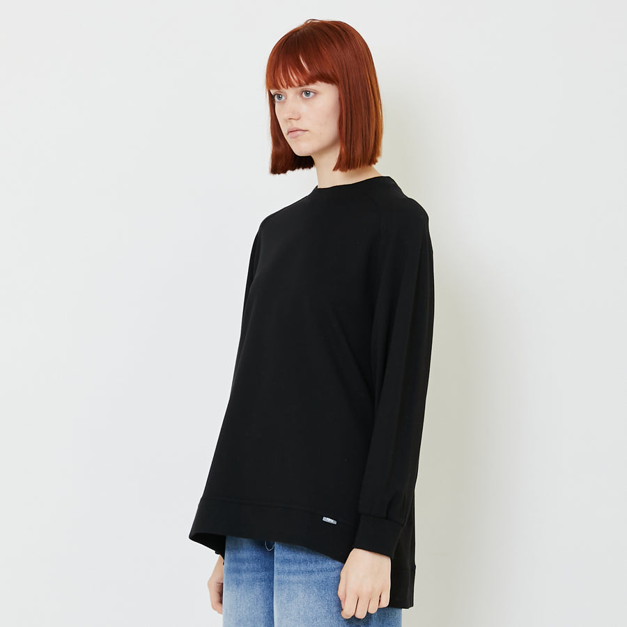 Women Raglan Sleeve Top - Black - SW2407083B