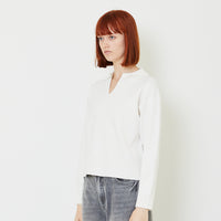 Women Sweater With Collar - Off White - SW2407086A