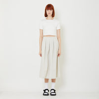 Women Pleated Skirt - Sand - SW2407090A