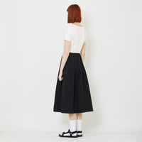 Women Pleated Skirt - Black - SW2407090B