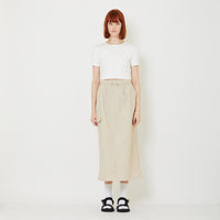 Women Nylon Cargo Skirt - Sand - SW2407092A