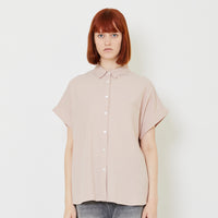 Women Oversized Shirt - Pink - SW2407095B