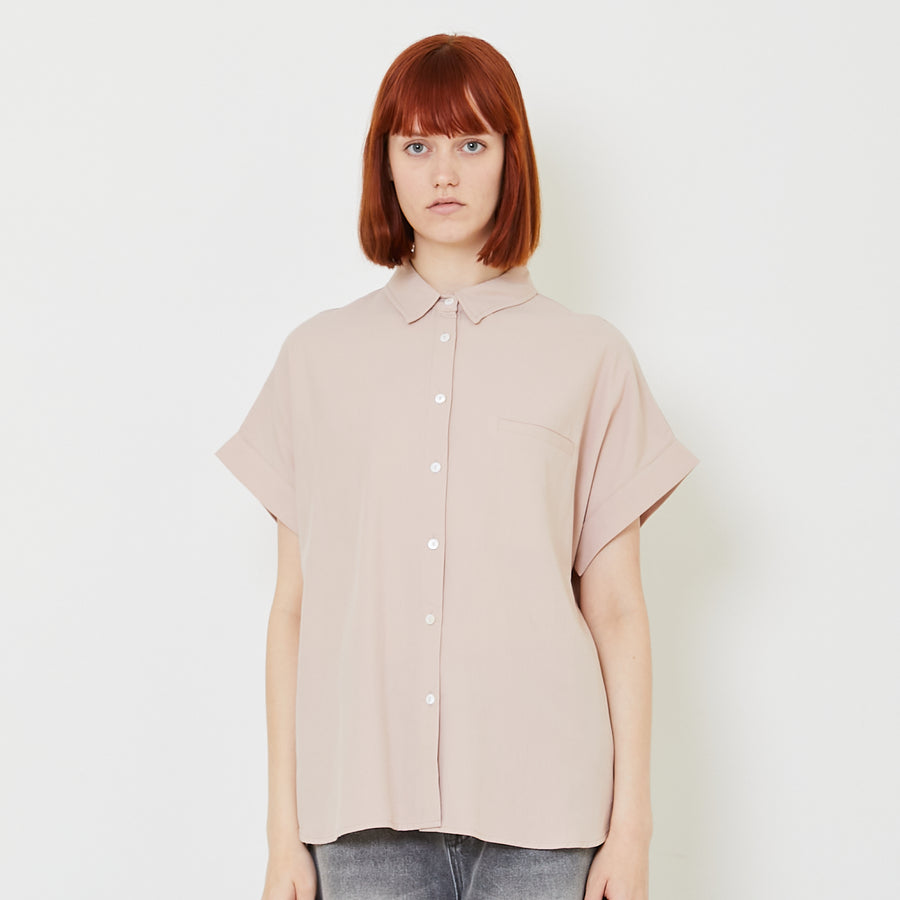 Women Oversized Shirt - Pink - SW2407095B