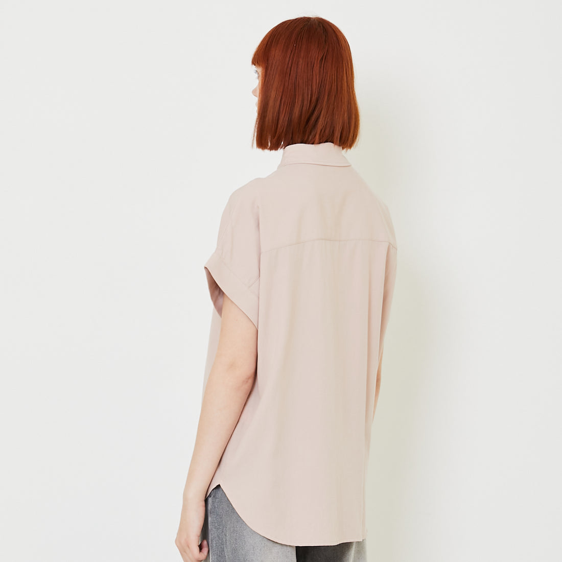 Women Oversized Shirt - Pink - SW2407095B