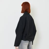 Women Cropped Jacket - Black - SW2407097B