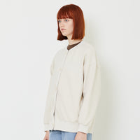 Women Embroidery Oversized Jacket - Ivory - SW2408110A