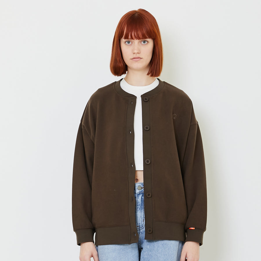 Women Embroidery Oversized Jacket - Brown - SW2408110B