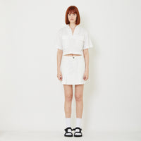 Women Pleated Skirt - Off White - SW2408113A