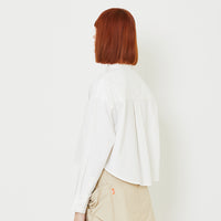 Women Cropped Shirt - Off White - SW2408119A