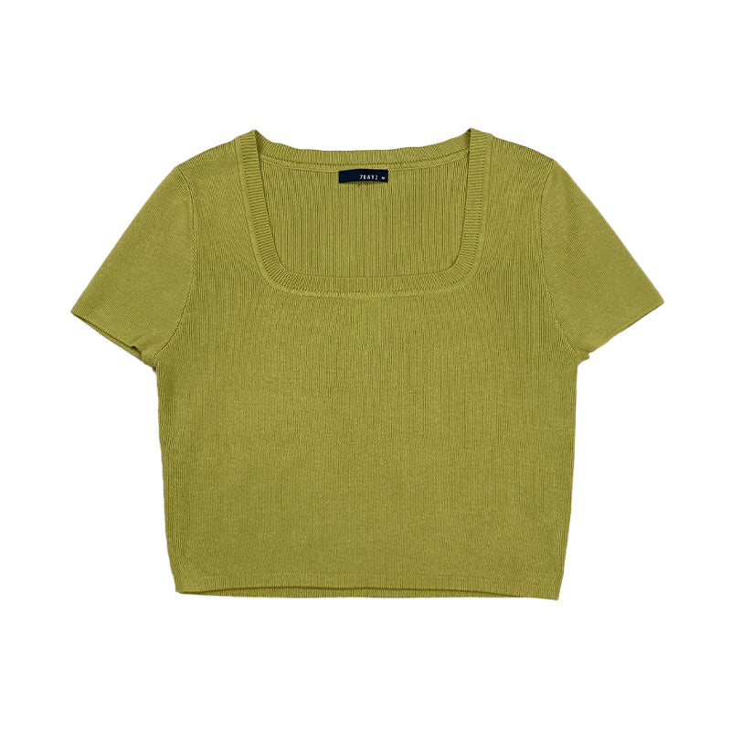 Women Square Neck Knit Top - SW2409126