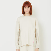 Women Combined Oversized Top - Cream - SW2409129A