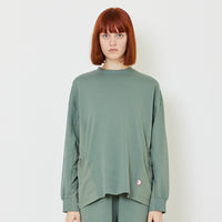 Women Combined Oversized Top - Dusty Green - SW2409129B