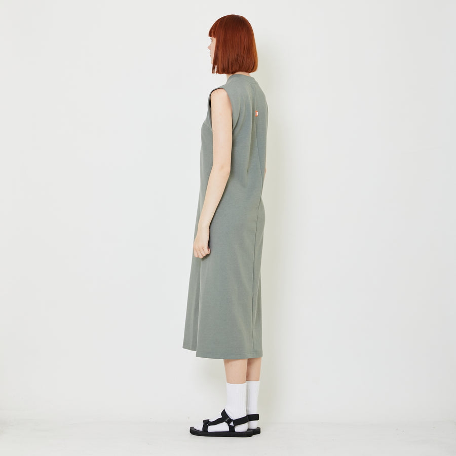 Women Sleeveless Maxi Dress - Dusty Green - SW2409132A