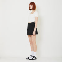 Women Nylon Cargo Skort - Black - SW2409136B