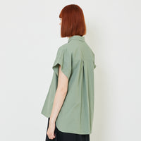 Women Oversized Shirt - Dusty Green - SW2409138B